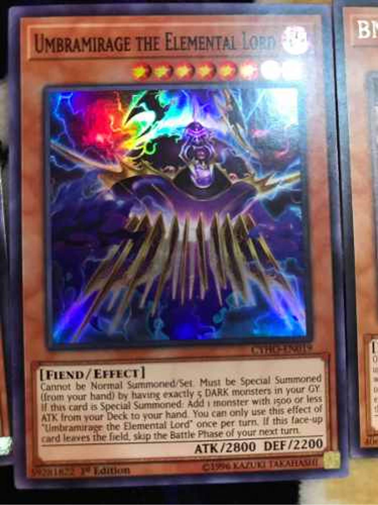 Umbramirage The Elemental Lord - cyho-en019 - Super Rare 1st Edition 1