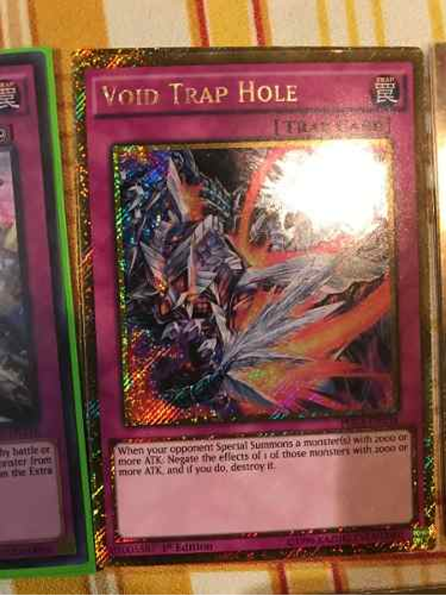 Void Trap Hole - pgl3-en038 - Gold Secret Rare 1st Edition 1
