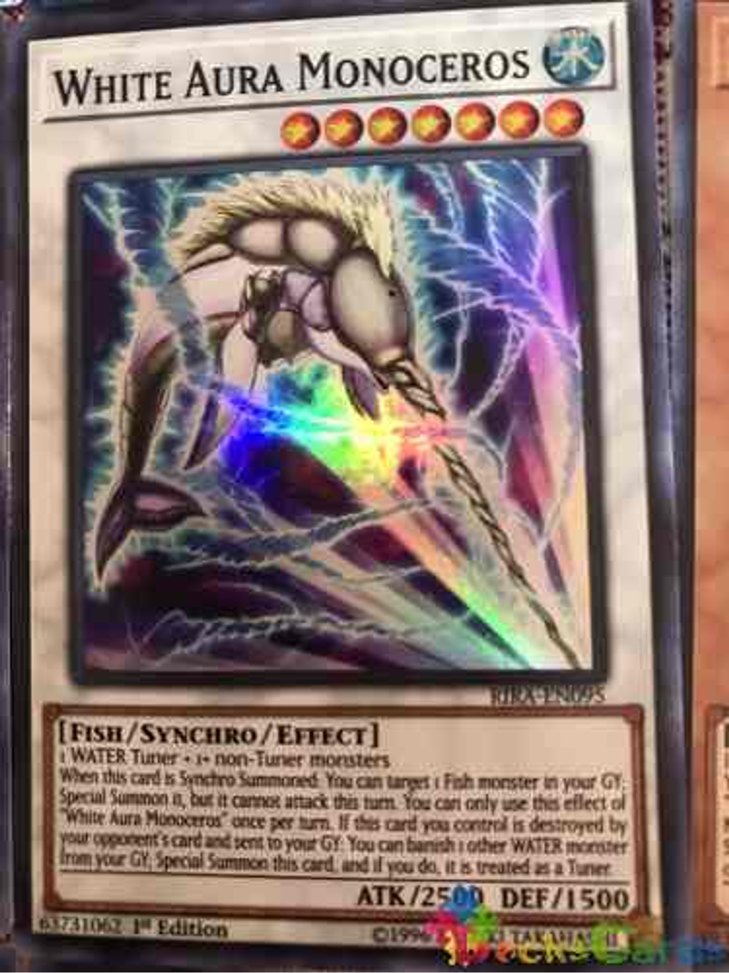 White Aura Monoceros - rira-en095 - Super Rare 1st Edition 1