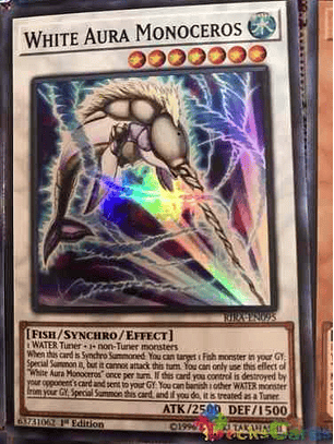 White Aura Monoceros - rira-en095 - Super Rare 1st Edition
