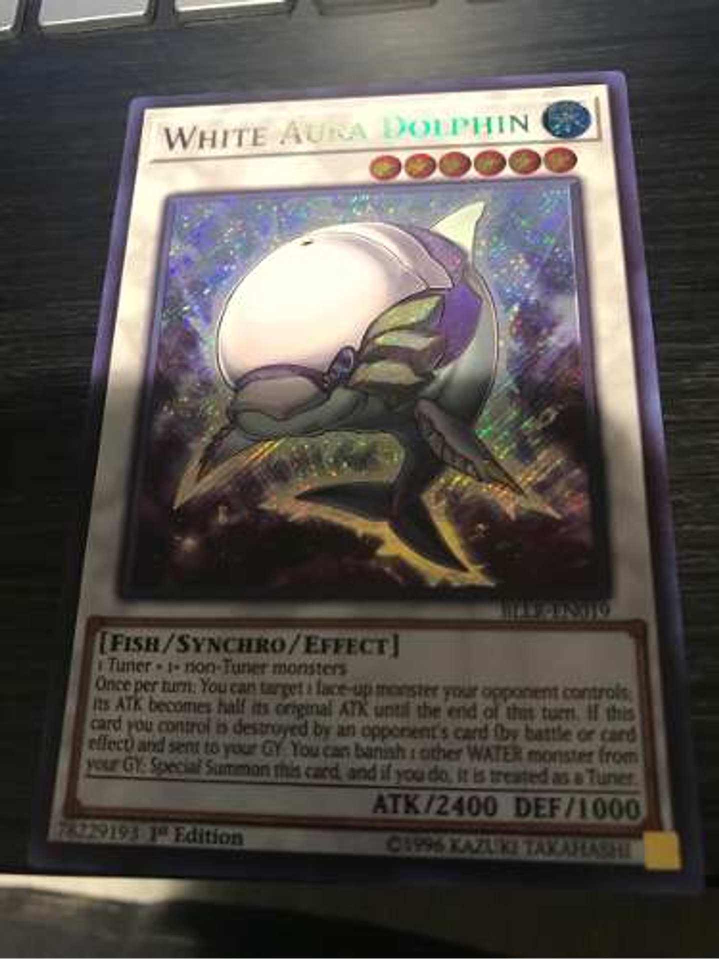 White Aura Dolphin - bllr-en019 - Secret Rare 1st Edition 1