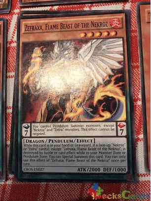 Zefraxa, Flame Beast Of The Nekroz - cros-en027 - Common Unl
