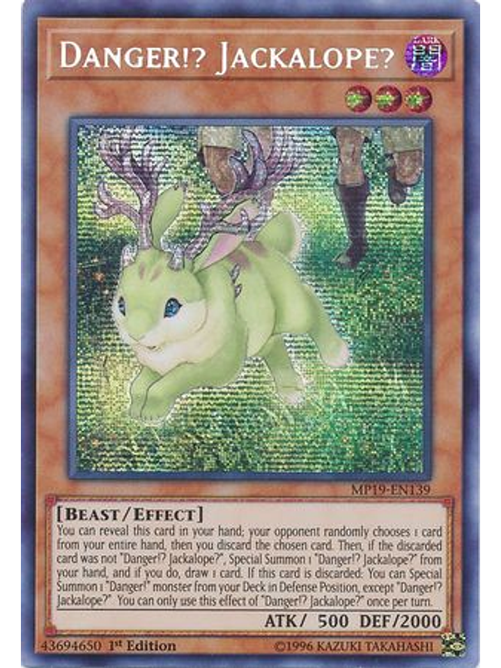 Danger!? Jackalope? - MP19-EN139 - Prismatic Secret Rare 1st Edition 1