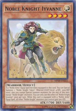 Noble Knight Iyvanne - MP19-EN222 - Rare 1st Edition