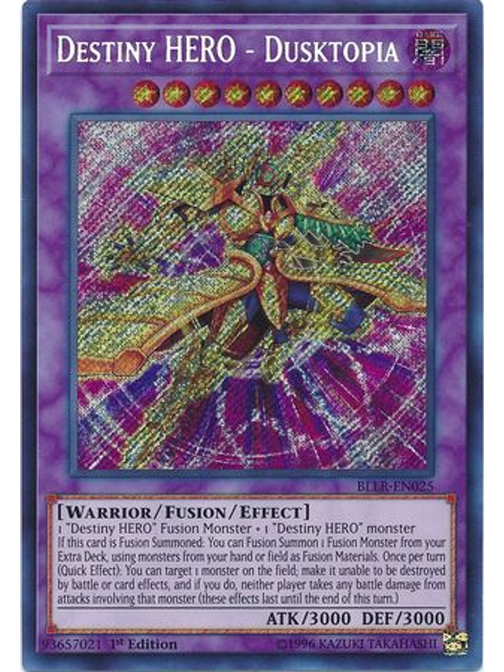 Destiny HERO - Dusktopia - BLLR-EN025 - Secret Rare 1st Edition 1