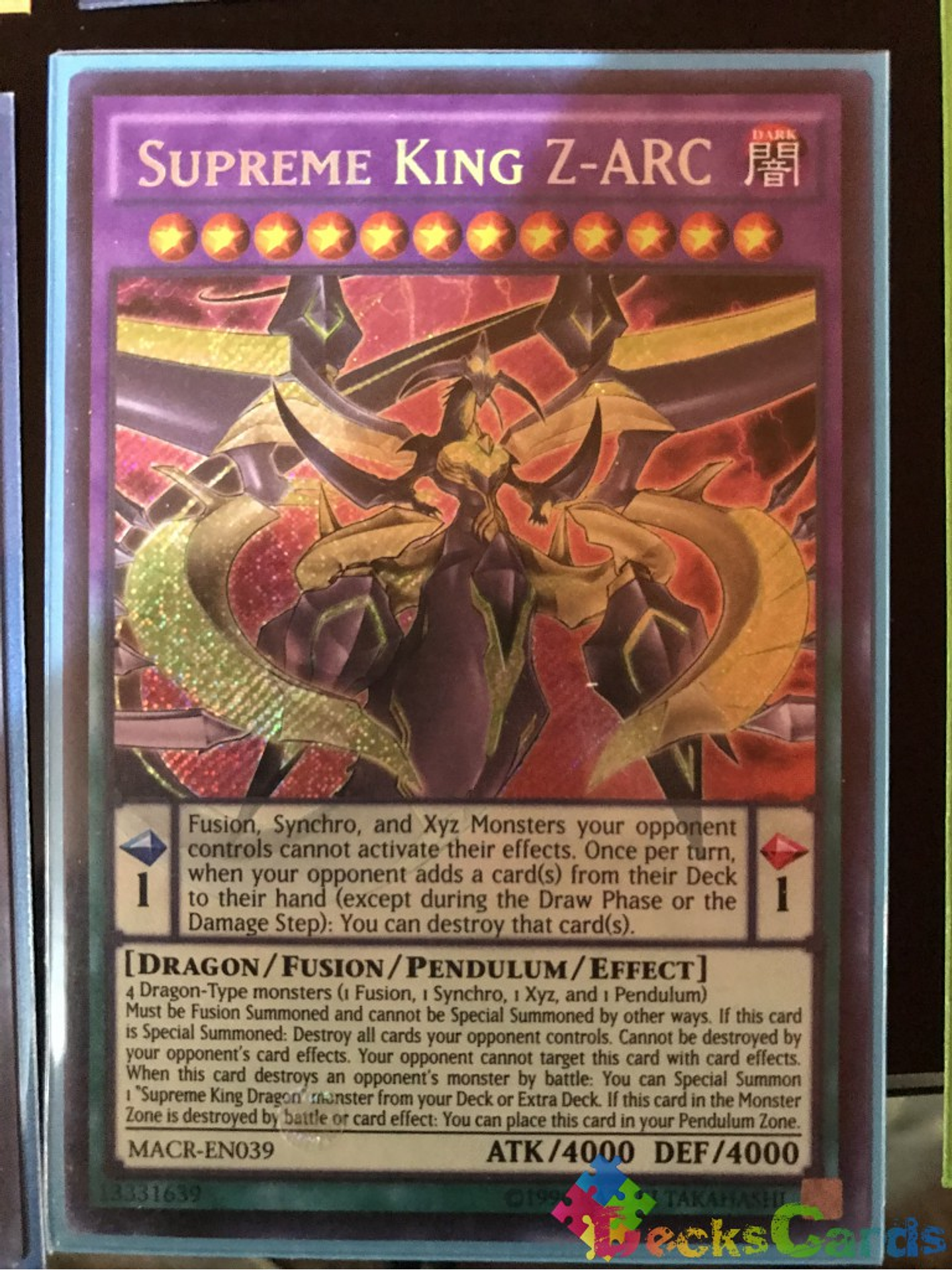 Supreme King Z-ARC - MACR-EN039 - Secret Rare Unlimited 1