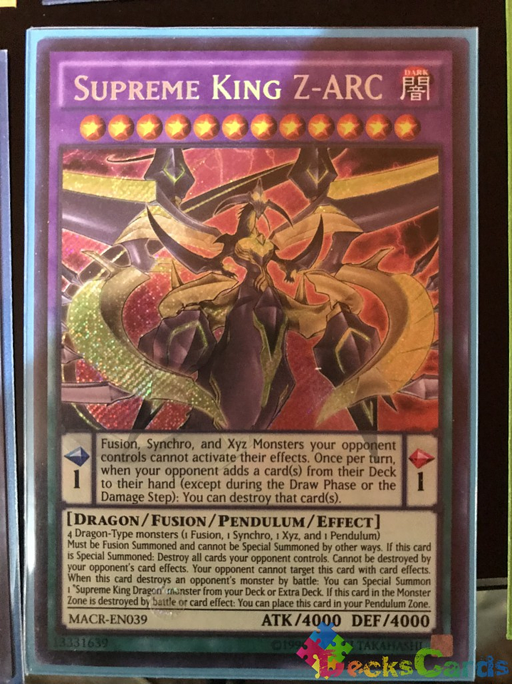 Supreme King Z-ARC - MACR-EN039 - Secret Rare Unlimited 1