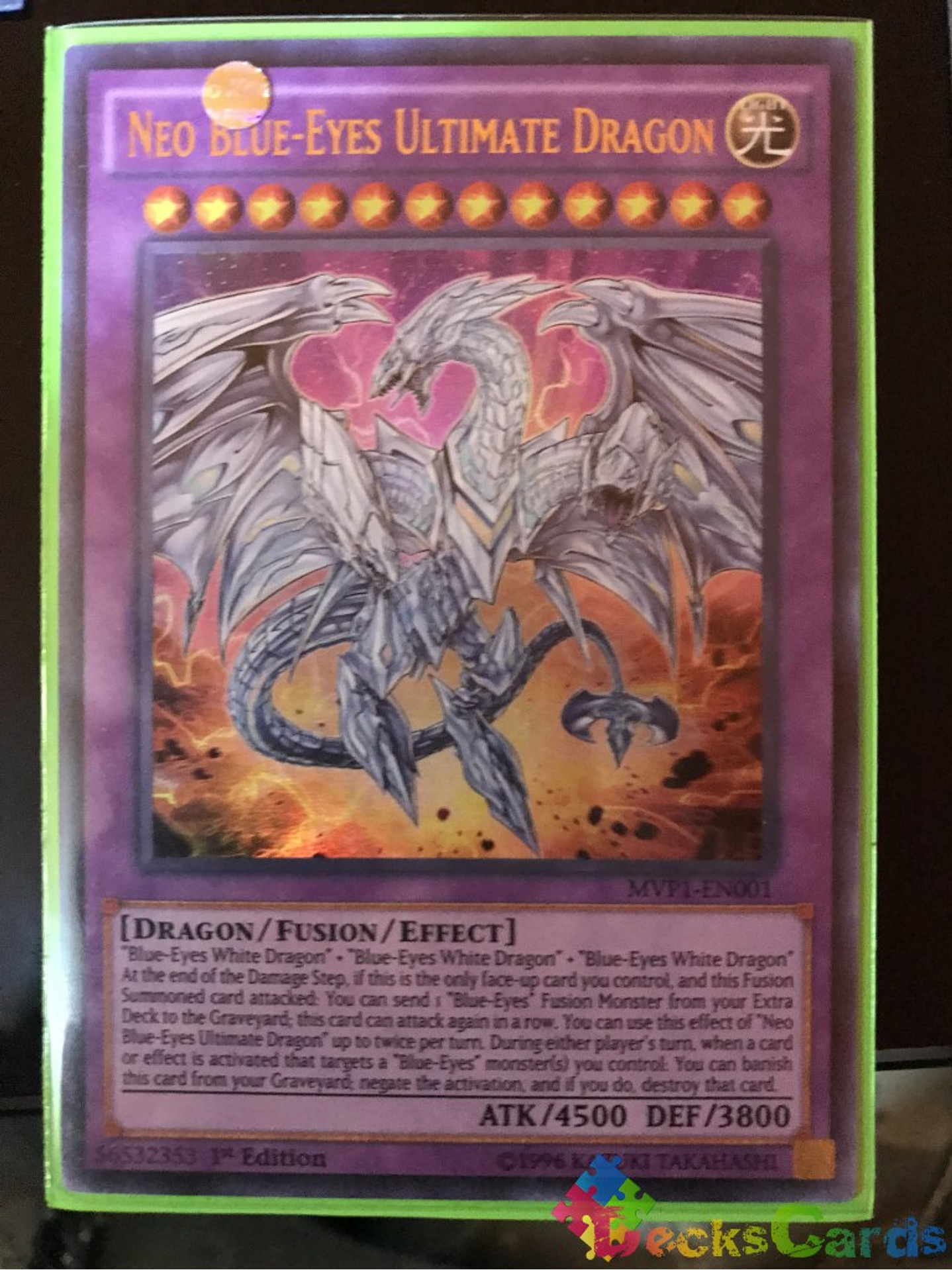 Neo Blue-Eyes Ultimate Dragon - MVP1-EN001 - Ultra Rare 1st Edition 1