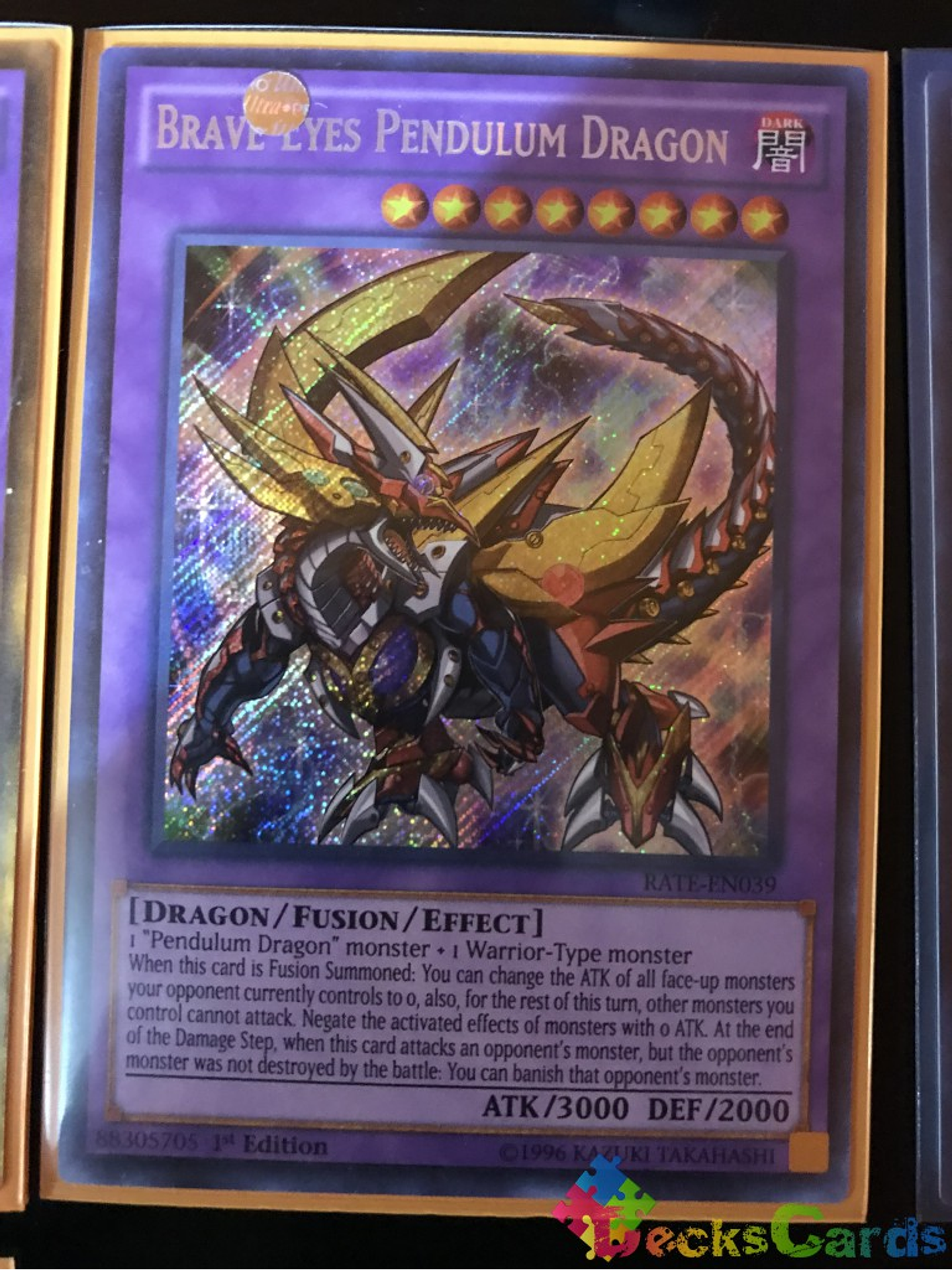 Brave-Eyes Pendulum Dragon - RATE-EN039 - Secret Rare 1st Edition 1