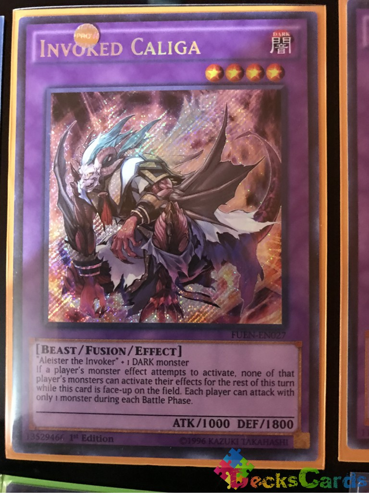 Invoked Caliga - FUEN-EN027 - Secret Rare 1st Edition 1