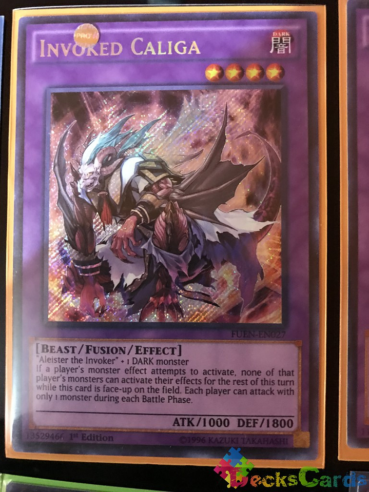 Invoked Caliga - FUEN-EN027 - Secret Rare 1st Edition 1