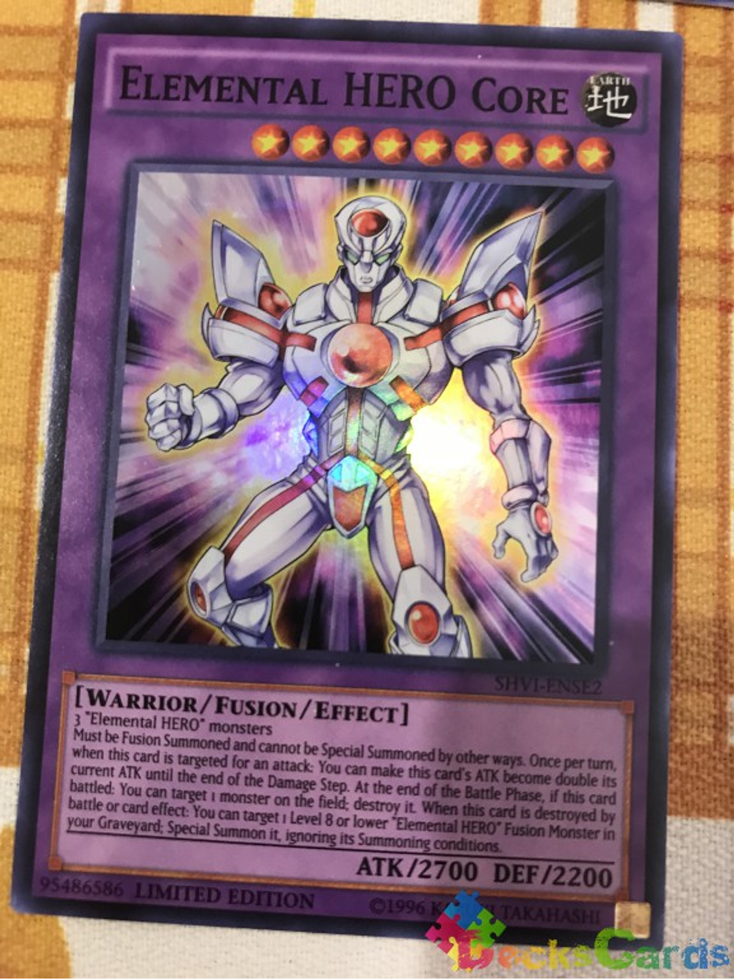 Elemental Hero Core - SHVI-ENSE2 - Super Rare Limited Edition 1