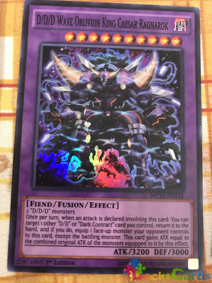 D/D/D Wave Oblivion King Caesar Ragnarok - MP16-EN138 - Super Rare 1st Edition 1