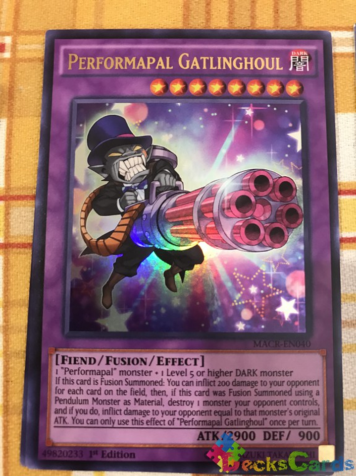 Performapal Gatlinghoul - MACR-EN040 - Ultra Rare 1st Edition 1