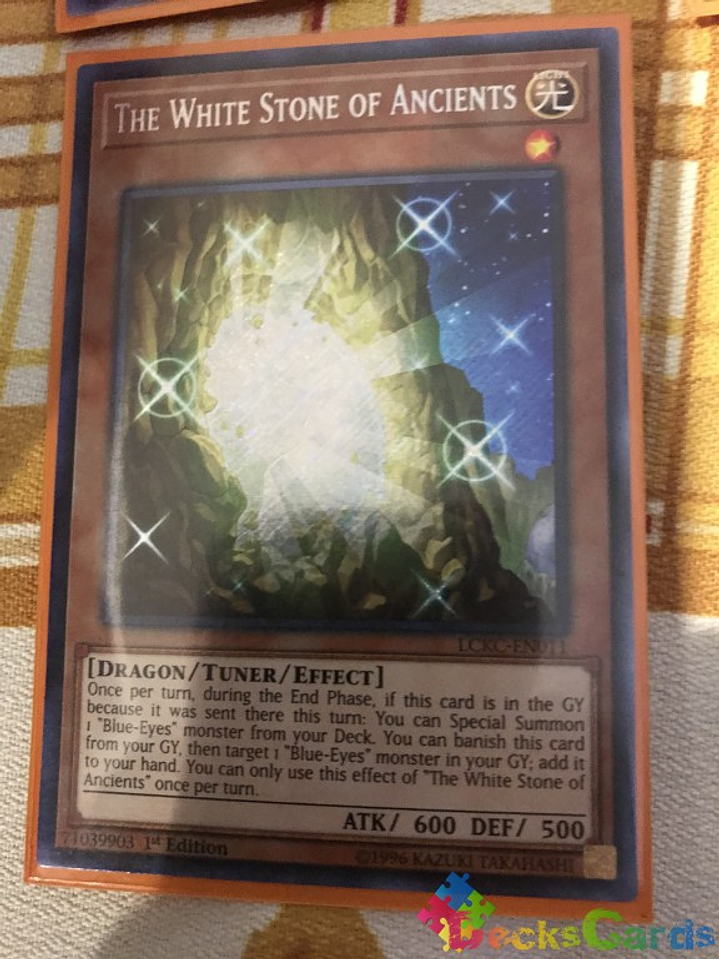 The White Stone of Ancients - LCKC-EN011 - Secret Rare 1st Edition 1