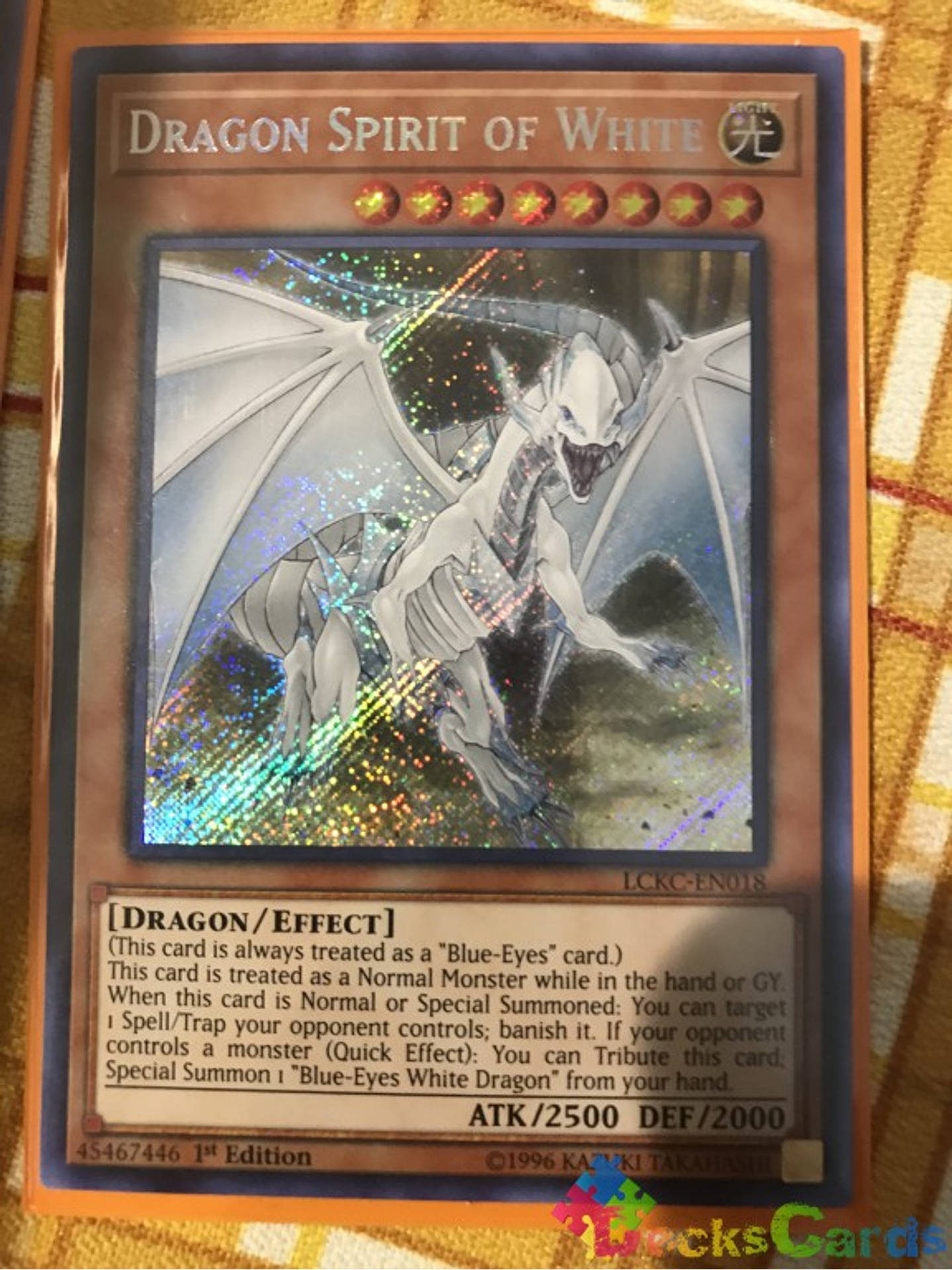Dragon Spirit of White - LCKC-EN018 - Secret Rare 1st Edition 1