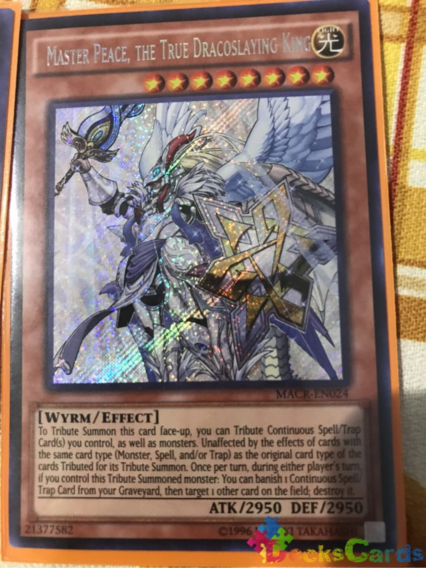 Master Peace, the True Dracoslaying King - MACR-EN024 - Secret Rare 1st Edition 1