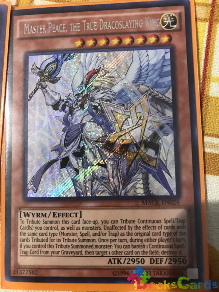 Master Peace, the True Dracoslaying King - MACR-EN024 - Secret Rare 1st Edition 1