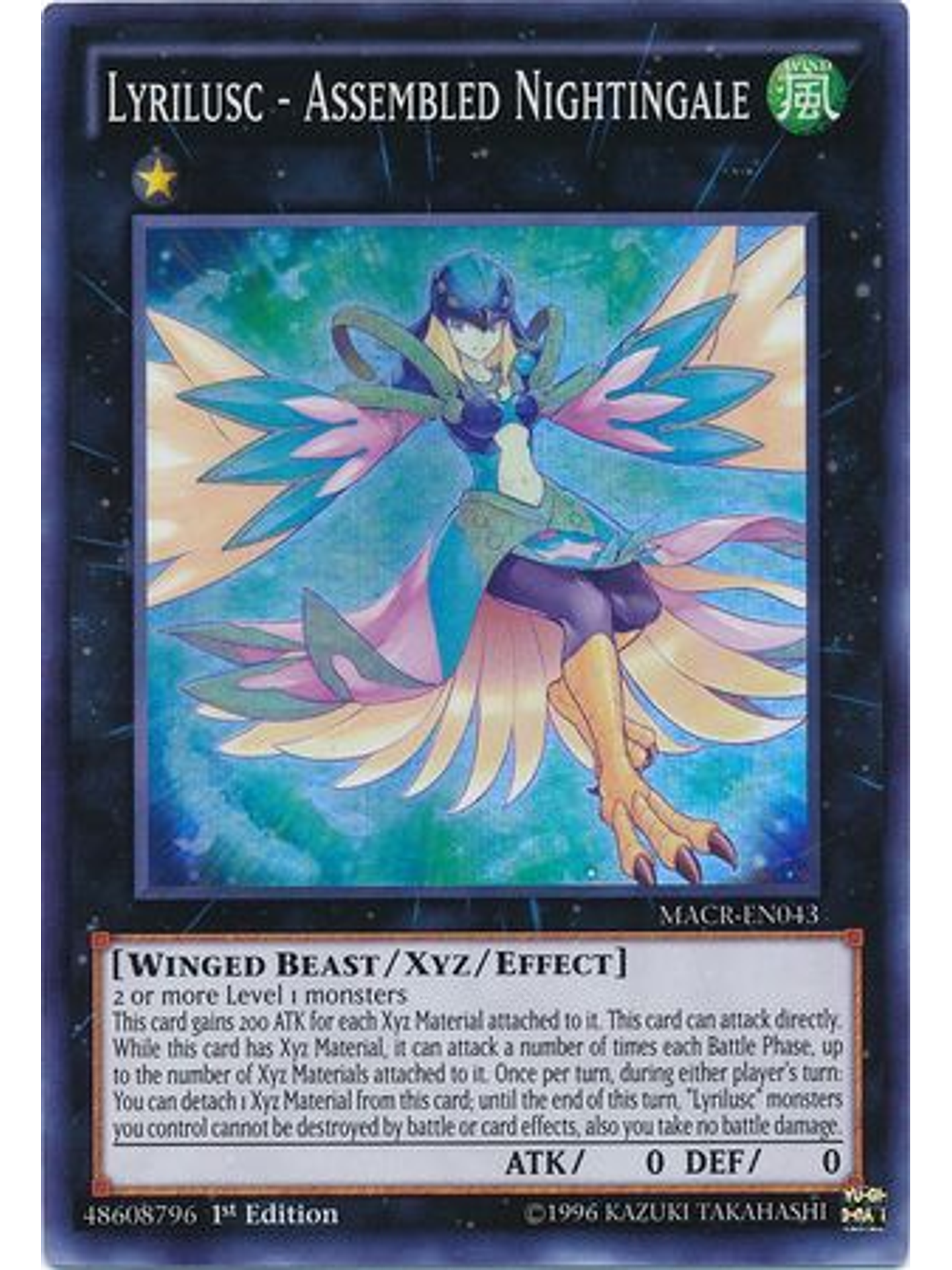 Lyrilusc - Assembled Nightingale - MACR-EN043 - Super Rare 1st Edition 1