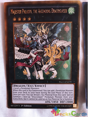 Majester Paladin, the Ascending Dracoslayer - PGL3-EN079 - Gold Rare 1st Edition