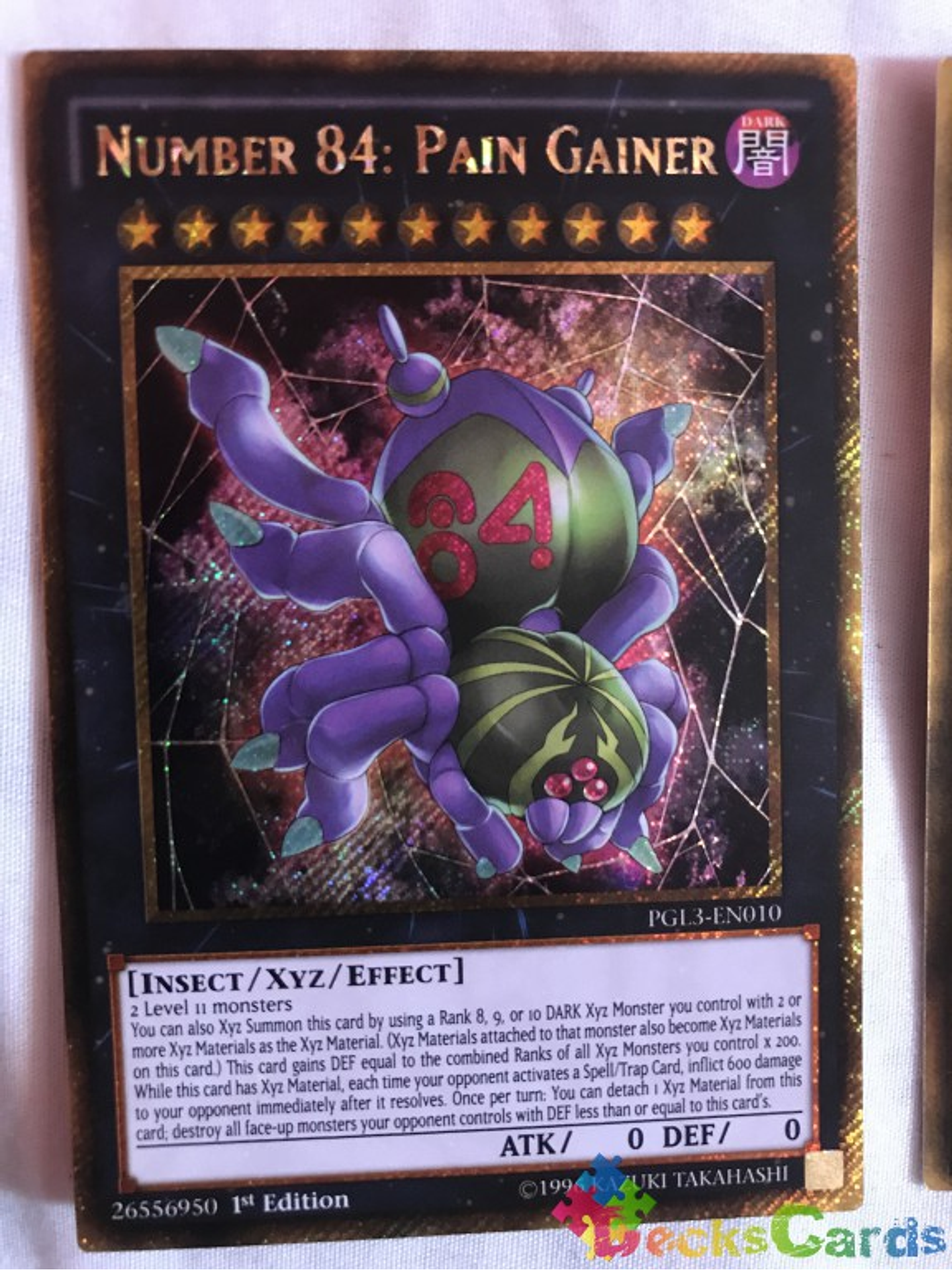 Number 84: Pain Gainer - PGL3-EN010 - Gold Secret Rare 1st Edition 1