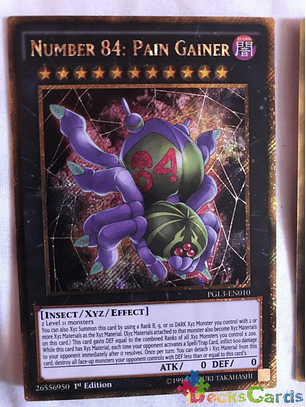 Number 84: Pain Gainer - PGL3-EN010 - Gold Secret Rare 1st Edition