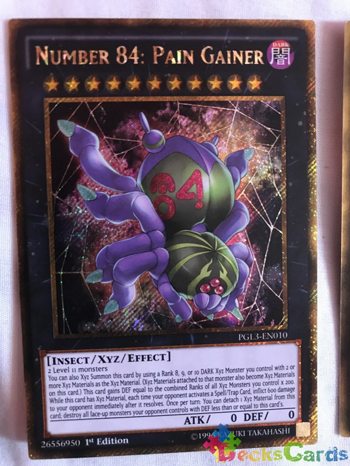Number 84: Pain Gainer - PGL3-EN010 - Gold Secret Rare 1st Edition 1