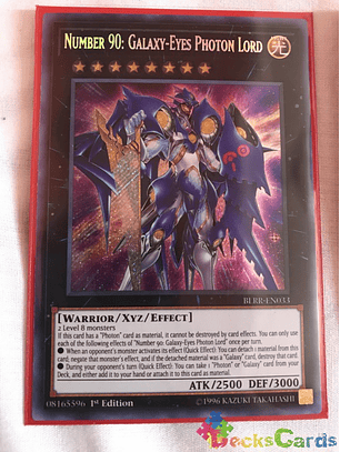 Number 90: Galaxy-Eyes Photon Lord - BLRR-EN033 - Secret Rare 1st Edition