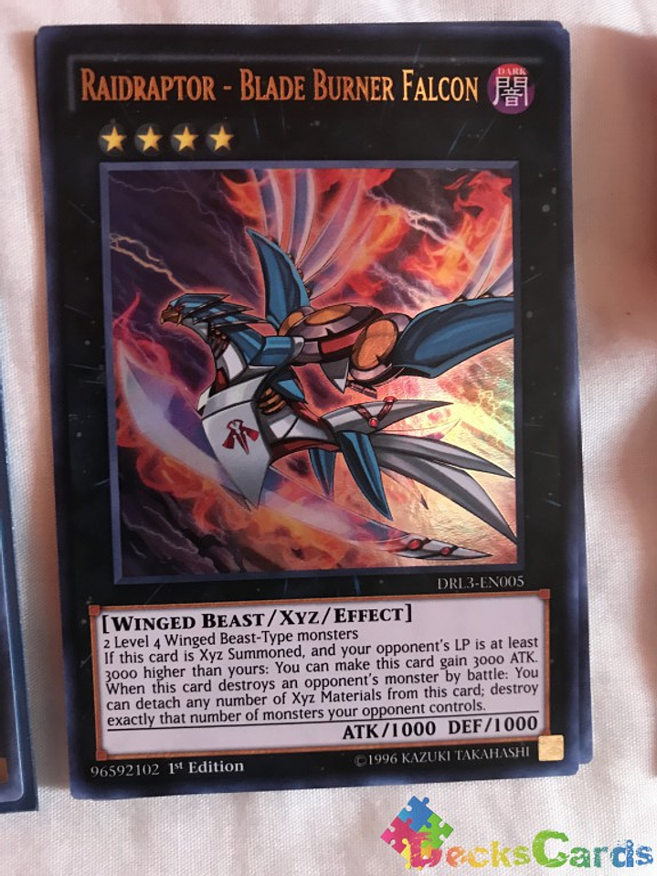 Raidraptor - Blade Burner Falcon - DRL3-EN005 - Ultra Rare 1st Edition 1