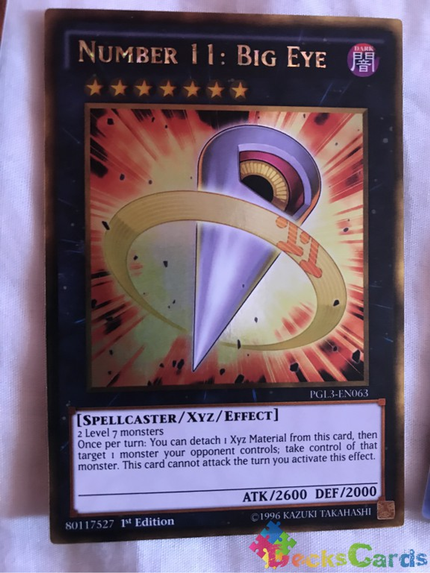 Number 11: Big Eye - PGL3-EN063 - Gold Rare 1st Edition 1