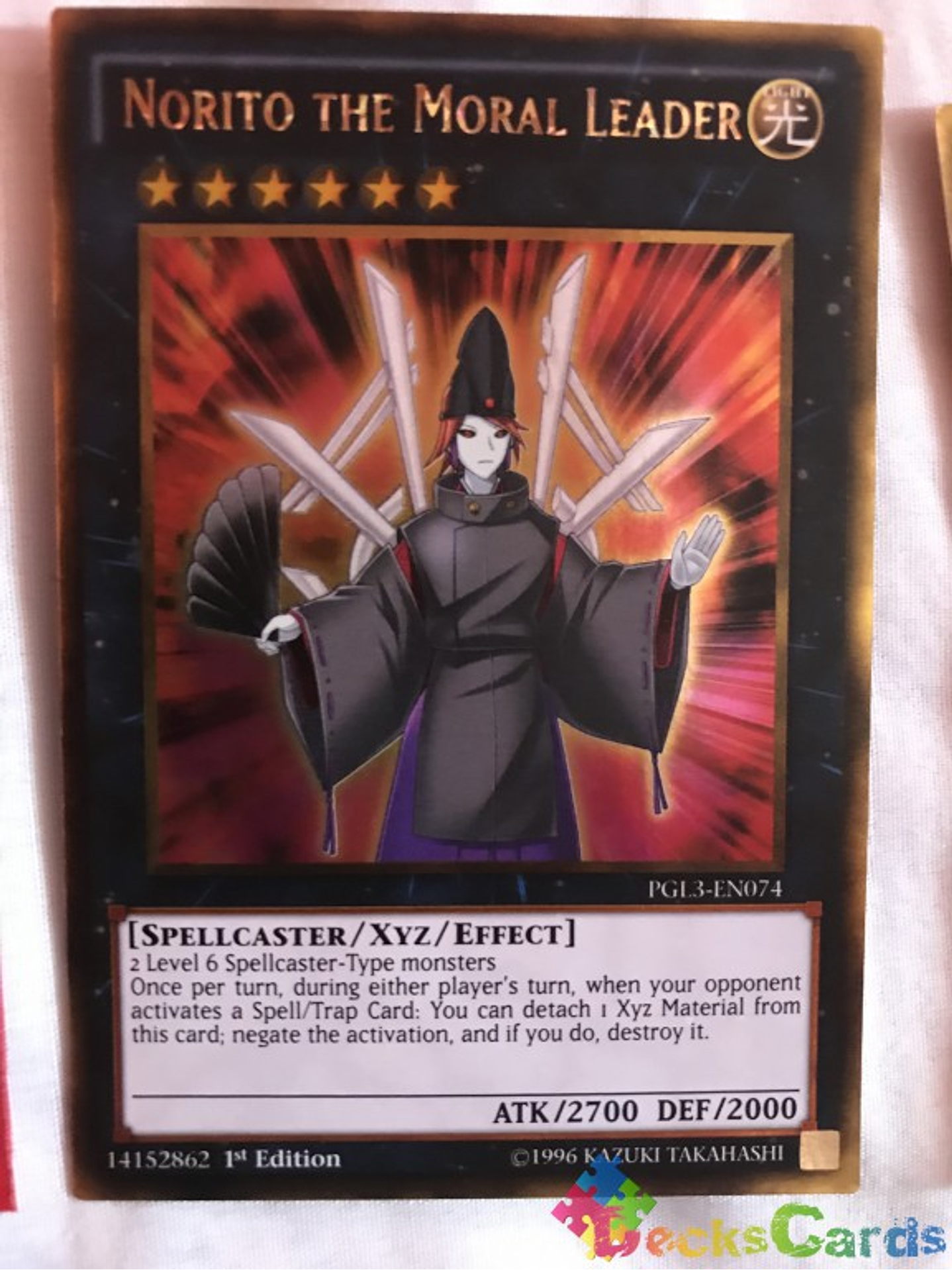 Norito the Moral Leader - PGL3-EN074 - Gold Rare 1st Edition 1