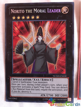 Norito the Moral Leader - NUMH-EN039 - Secret Rare Unlimited