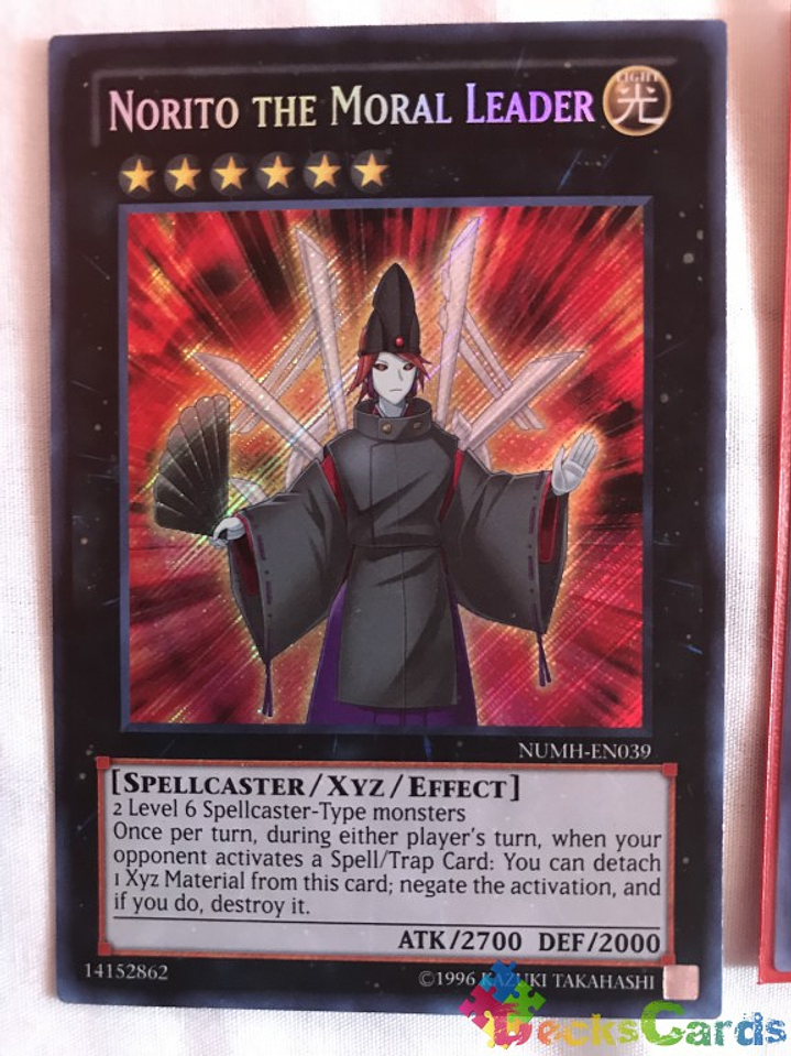 Norito the Moral Leader - NUMH-EN039 - Secret Rare Unlimited 1