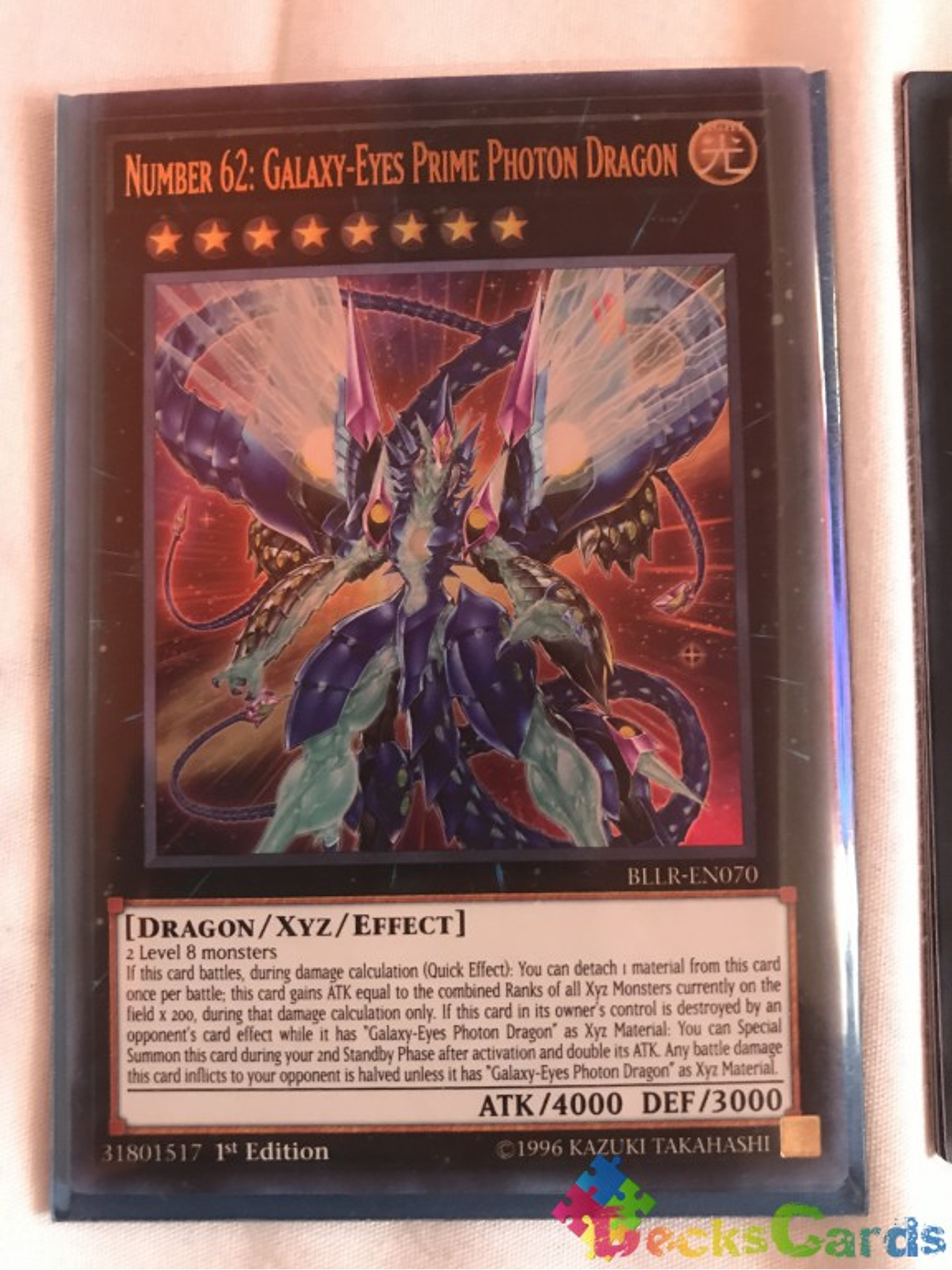 Number 62: Galaxy-Eyes Prime Photon Dragon - BLLR-EN070 - Ultra Rare 1st Edition 1