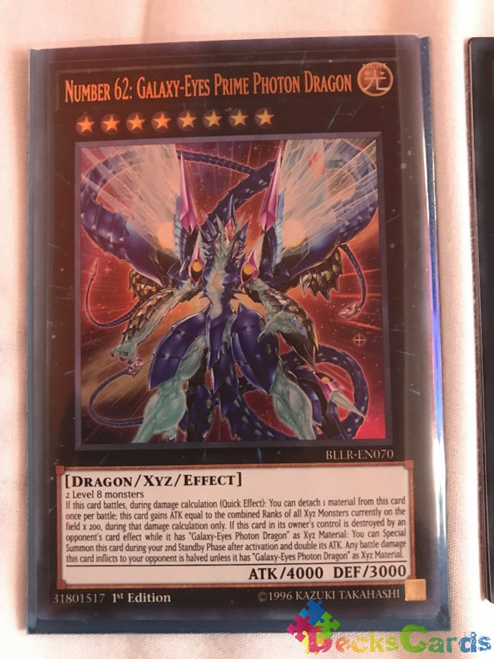Number 62: Galaxy-Eyes Prime Photon Dragon - BLLR-EN070 - Ultra Rare 1st Edition 1