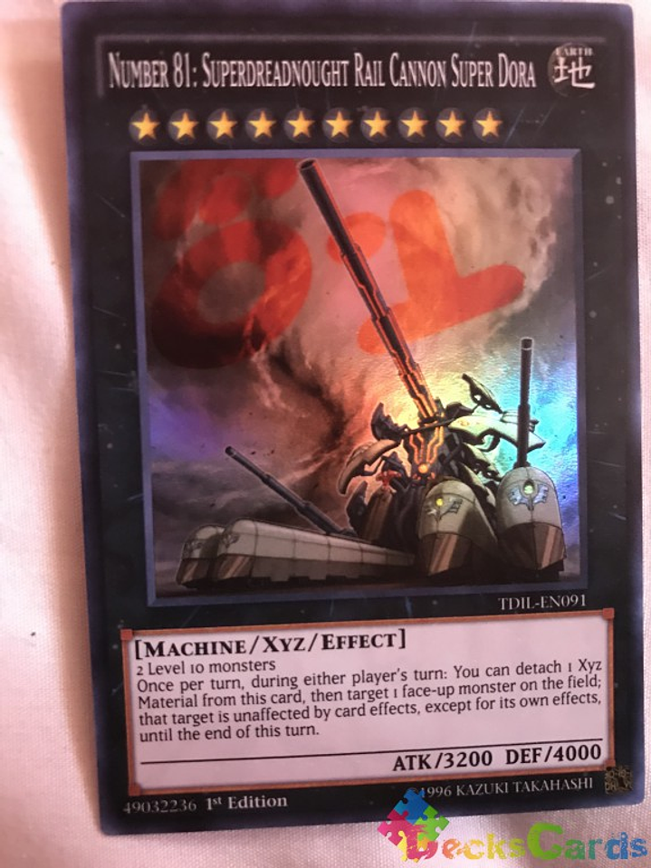 Number 81: Superdreadnought Rail Cannon Super Dora - TDIL-EN091 - Super Rare 1st Ed. 2