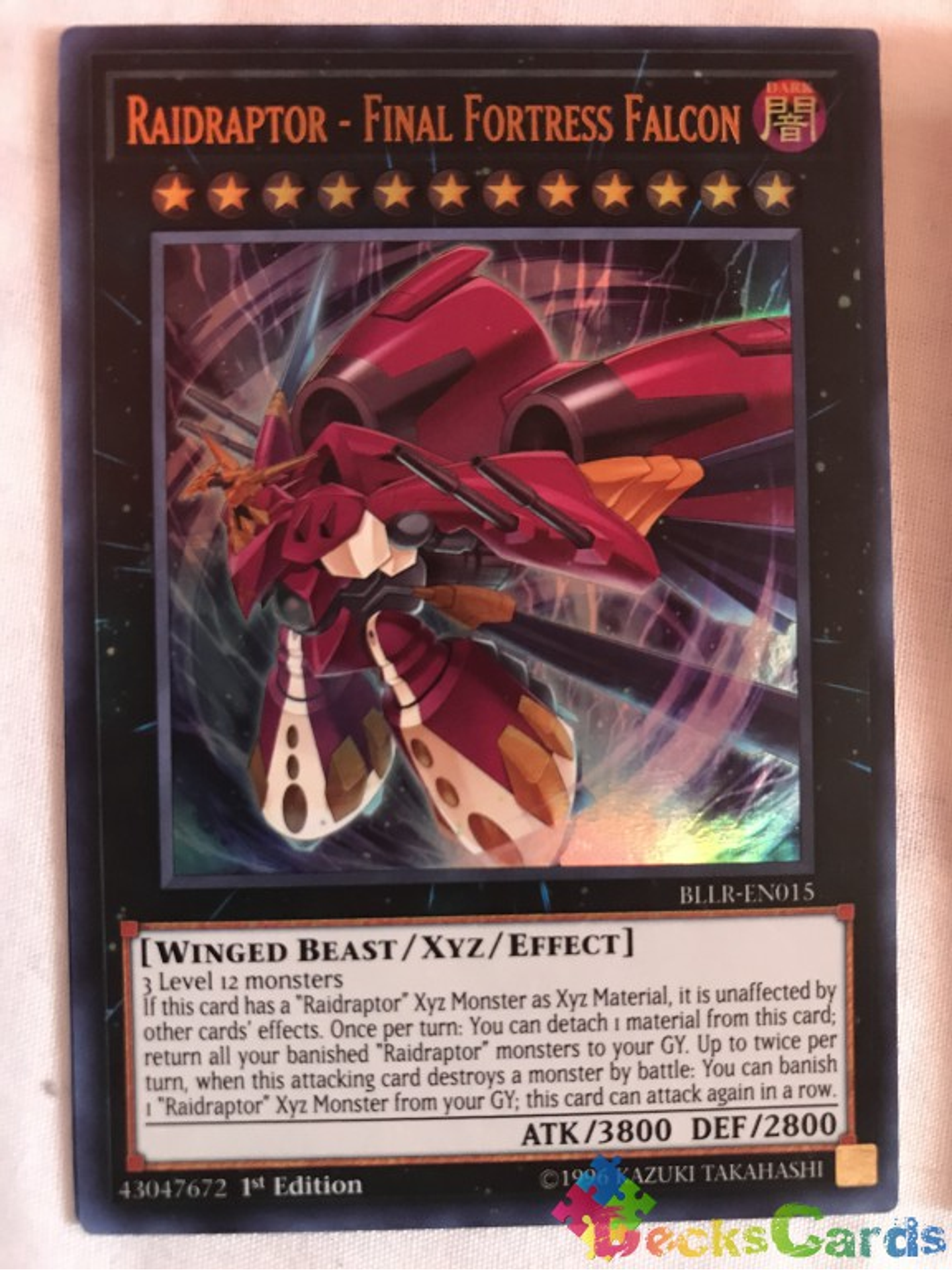 Raidraptor - Final Fortress Falcon - BLLR-EN015 - Ultra Rare 1st Edition 1