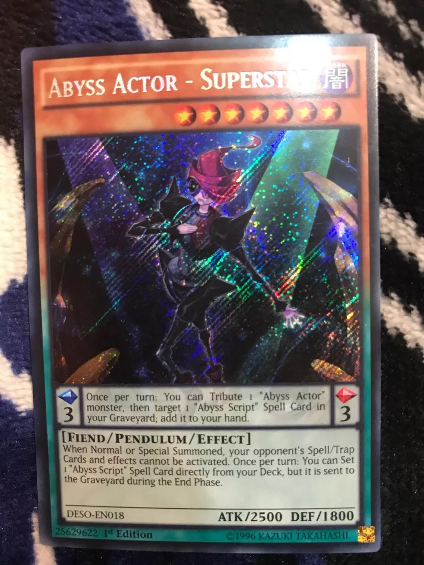 Abyss Actor - Superstar - DESO-EN018 - Secret Rare 1st Edition 1