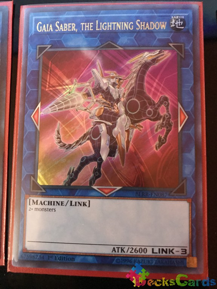 Gaia Saber, the Lightning Shadow - BLRR-EN087 - Ultra Rare 1st Edition 1