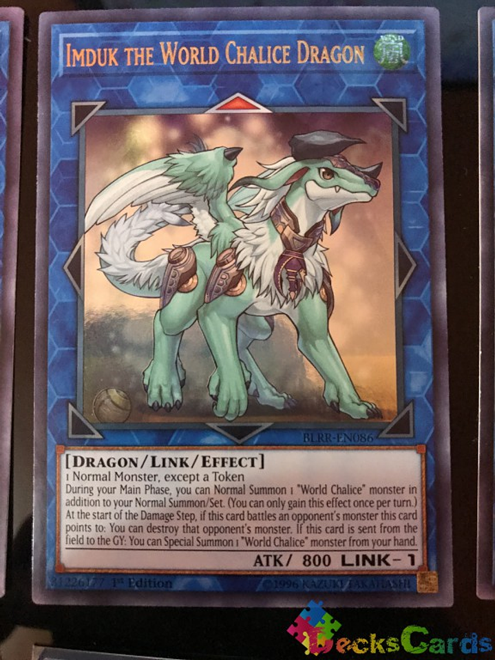 Imduk the World Chalice Dragon - BLRR-EN086 - Ultra Rare 1st Edition 1