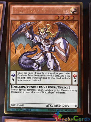Luster Pendulum, the Dracoslayer - PGL3-EN055 - Gold Rare 1st Edition