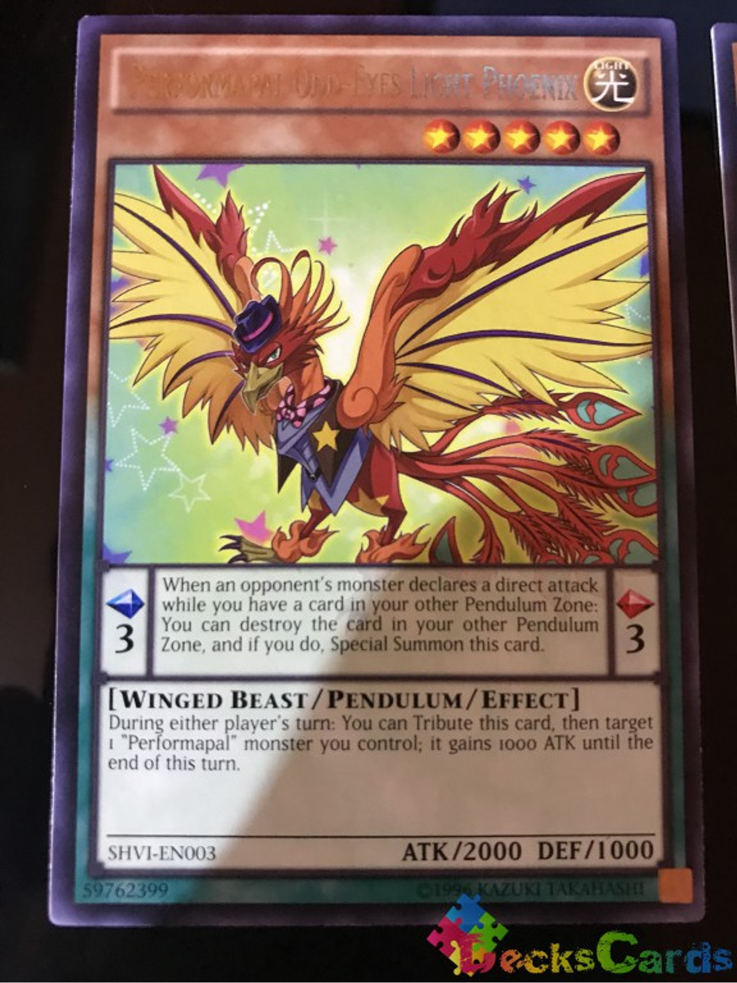 Performapal Odd-Eyes Light Phoenix - SHVI-EN003 - Rare Unlimited 1
