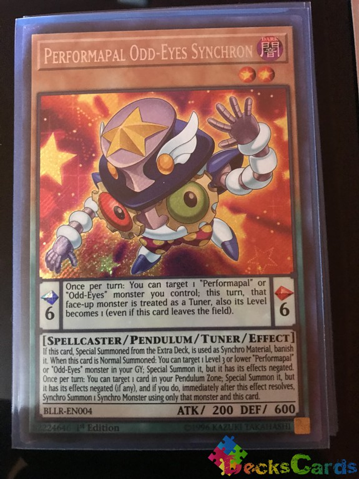 Performapal Odd-Eyes Synchron - BLLR-EN004 - Secret Rare 1st Edition 1