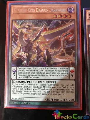 Supreme King Dragon Darkwurm - BLRR-EN063 - Secret Rare 1st Edition