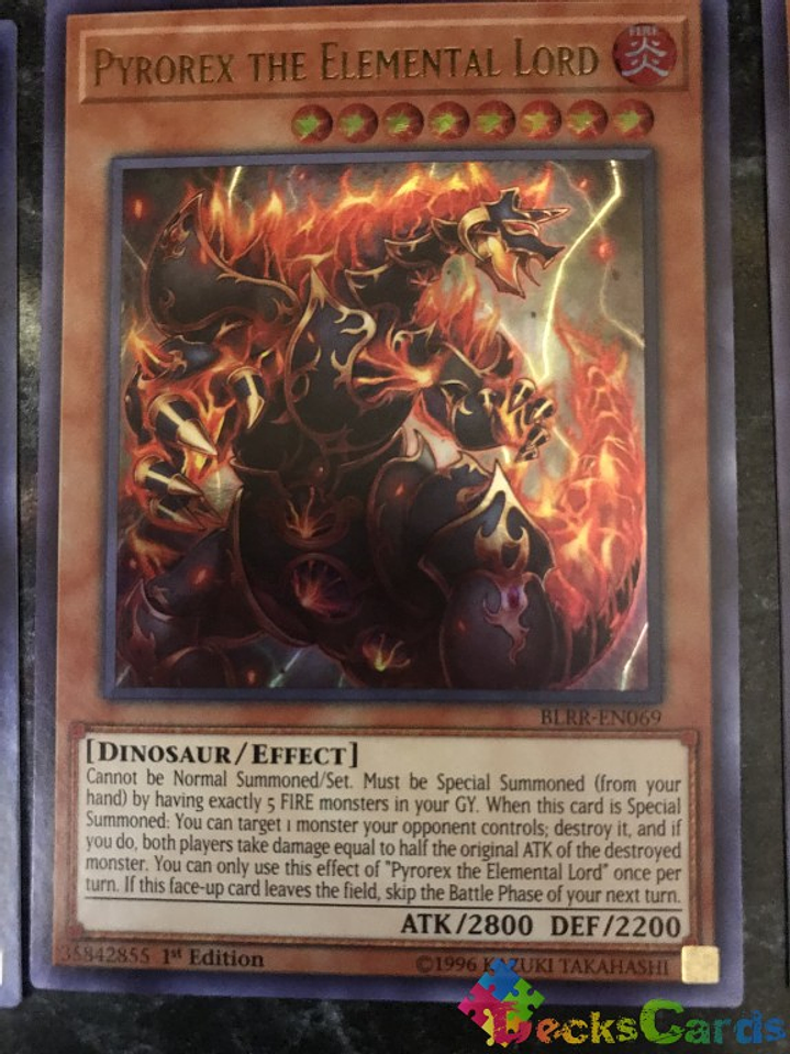 Pyrorex the Elemental Lord - BLRR-EN069 - Ultra Rare 1st Edition 1