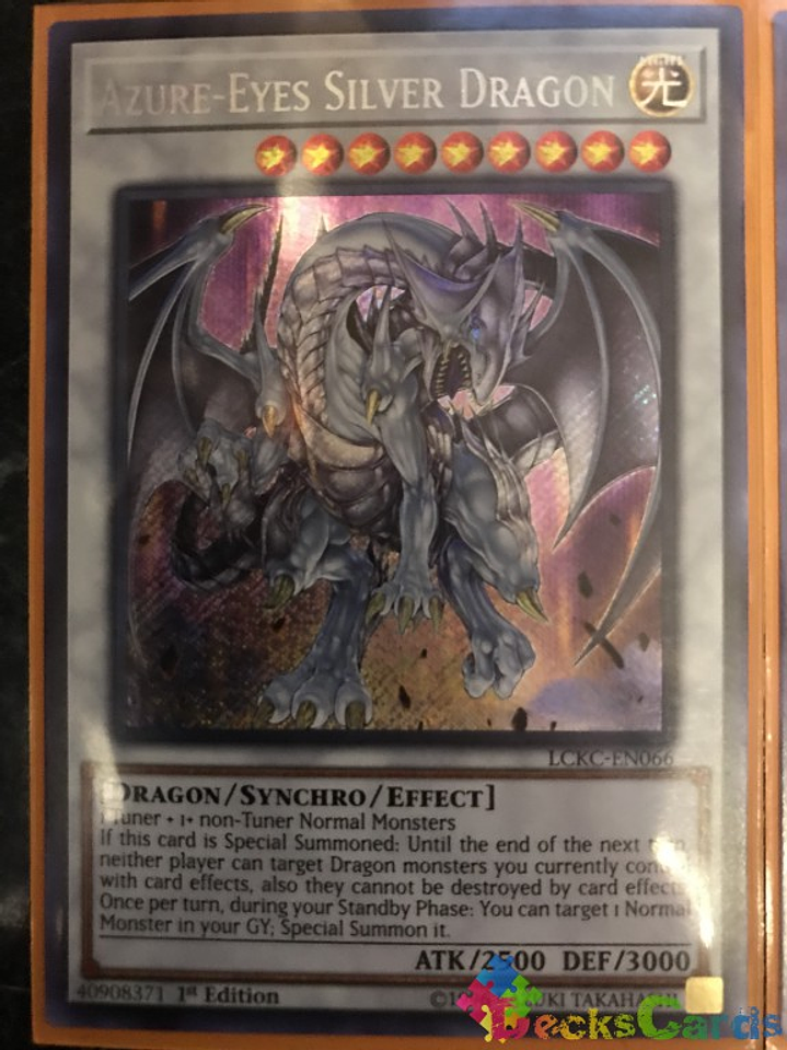 Azure-Eyes Silver Dragon - LCKC-EN066 - Secret Rare 1st Edition 1