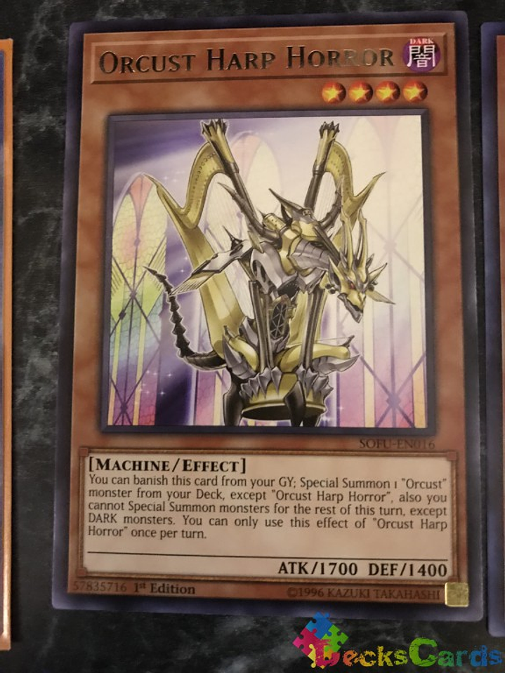 Orcust Harp Horror - SOFU-EN016 - Rare 1st Edition 1