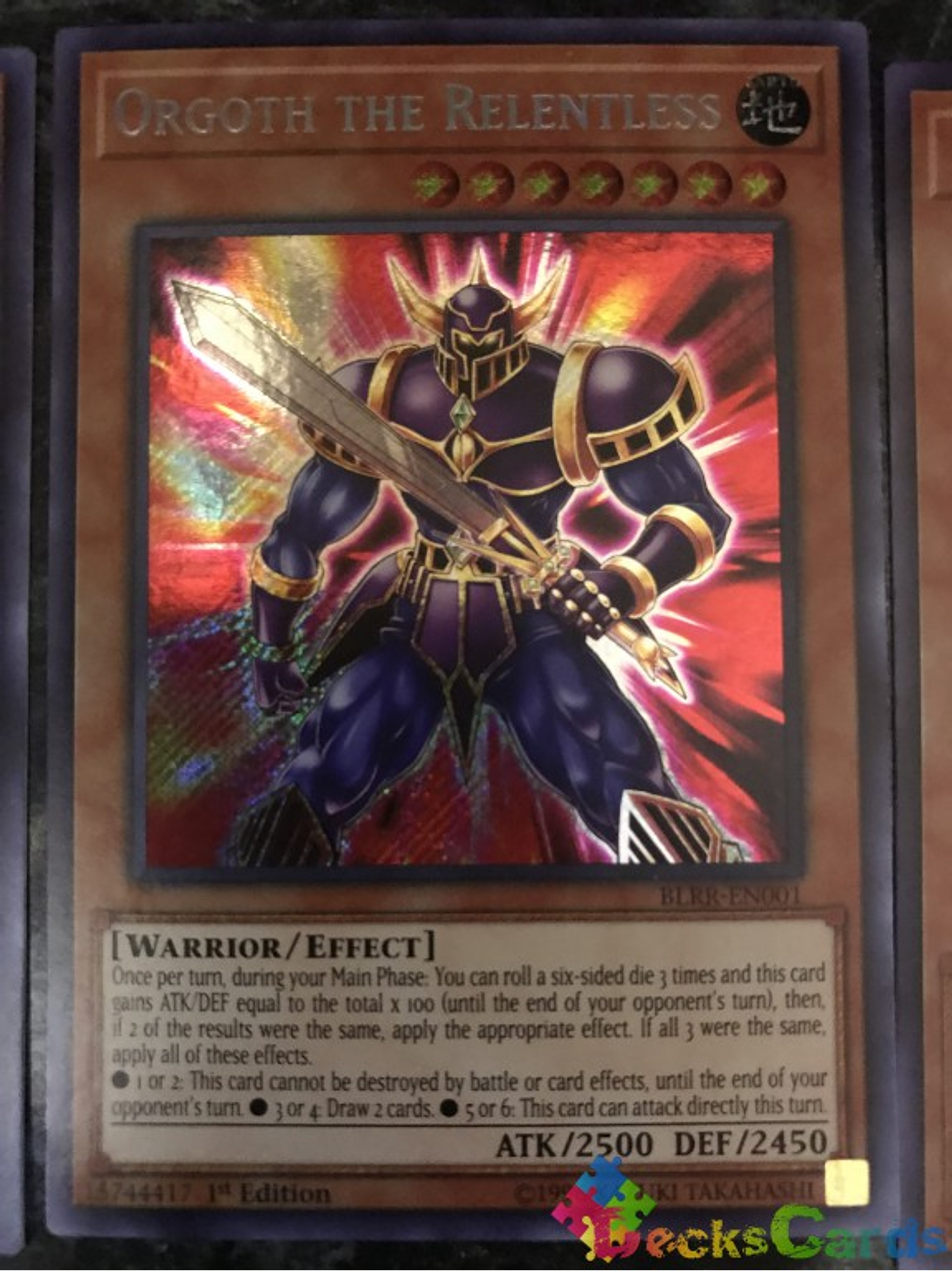 Orgoth the Relentless - BLRR-EN001 - Secret Rare 1st Edition 1