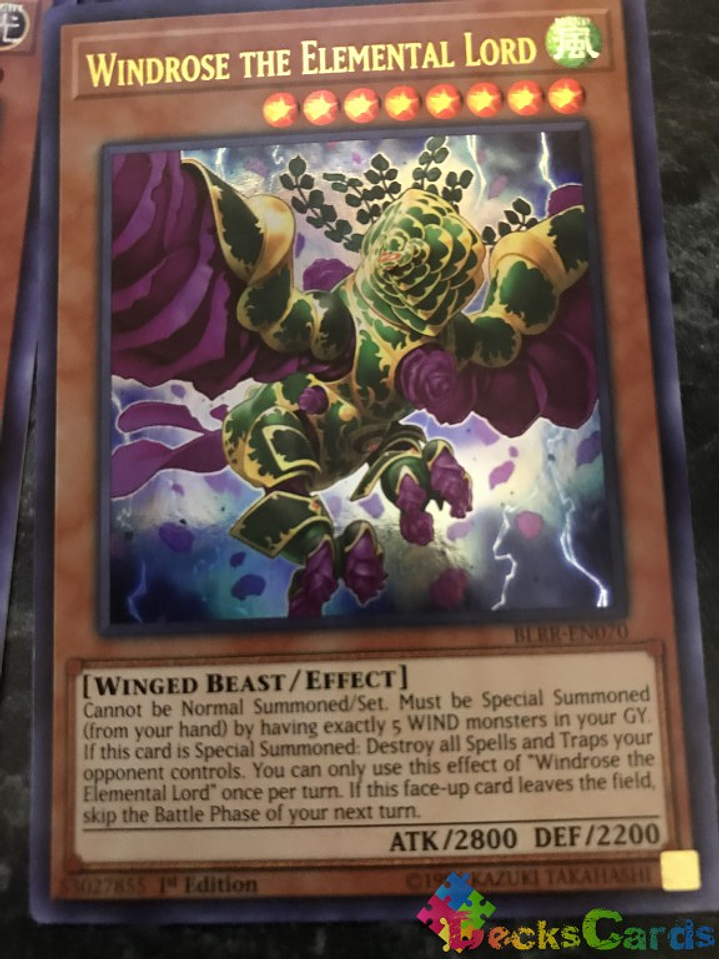Windrose the Elemental Lord - BLRR-EN070 - Ultra Rare 1st Edition 1