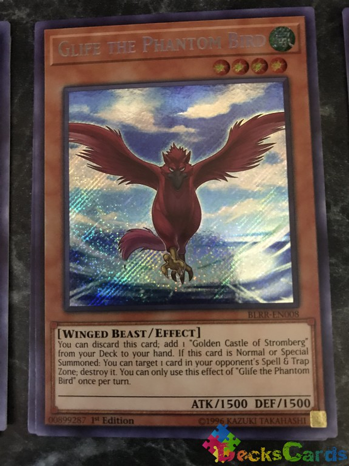 Glife The Phantom Bird - BLRR-EN008 - Secret Rare 1st Edition 1